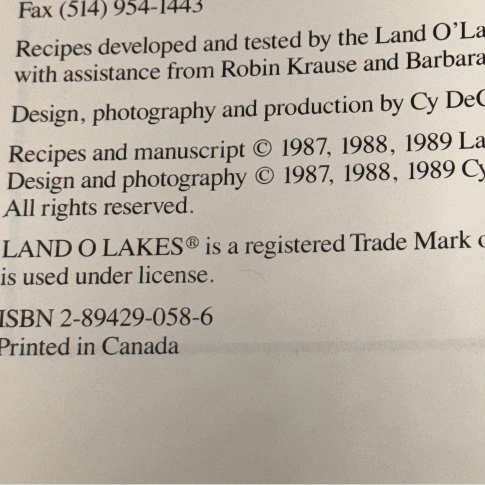 Vintage Cook Book - Land O Lakes - Treasury of Country Recipes - 1992 Hard Cover - Picture 5 of 7